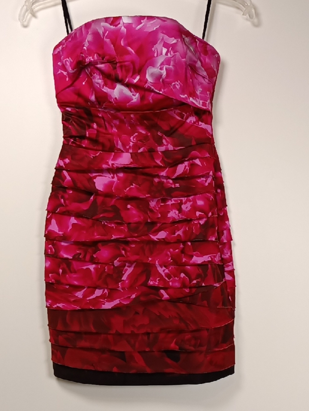 bebe Floral Strapless Mini Dress